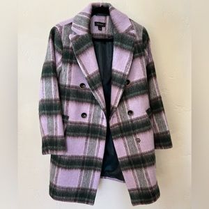 Halogen Purple & Green Plaid Jacket, Brand New, XS